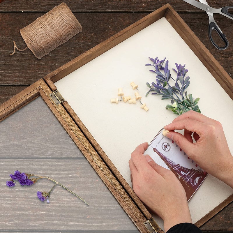 TJMOREE حافظة عرض ظل TJ.MOREE 11 × 14 إطار ظل مع خلفية من الكتان تذكارات باقة ميداليات صور صندوق ذكريات للاحتفاظ بها - Image 4